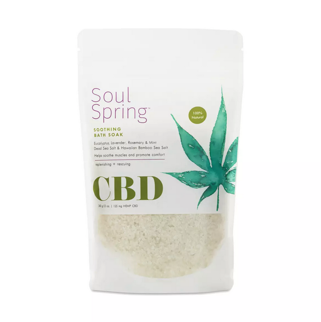 Soulspring - Bath Soak Soothing Cbd - EA of 1-12 OZ